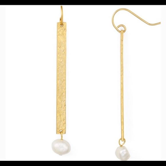 Stephanie Kantis Quake Drop Earrings Gold/Pearl - Picture 4 of 6